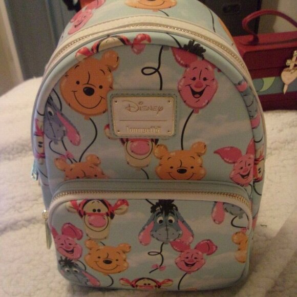 Disney Loungefly Winnie The Pooh Balloon Friends Mini Backpack new with tags main image 4